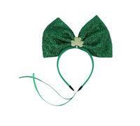 LLLmhuaa StPatricks - Disfraz de fiesta para perro, falda de tul, lentejuelas, lazo, diadema para mascotas, temática irlandesa, ropa de vestir, conjunto de vestido para perro