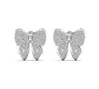 Lllunimon 18K Dainty Mariposa Joyería Set para Mujeres, 5A Cubic Zirconia Mariposa Pendientes Collar Anillo Set, Infinito Forever Love Knot Joyería Regalos para Ella,Earrings