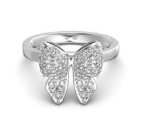 Lllunimon 18K Dainty Mariposa Joyería Set para Mujeres, 5A Cubic Zirconia Mariposa Pendientes Collar Anillo Set, Infinito Forever Love Knot Joyería Regalos para Ella,Rings#8