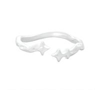 Lllunimon Anillo abierto de estrella puntiaguda para mujer Anillo de plata esterlina Joyería inspirada en meteoritos cósmicos Accesorios apilables Uso diario Regalos para ella