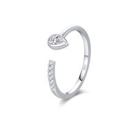 Lllunimon Anillo de goteo Brazo de anillo abierto joyería de plata Anillo de plata esterlina 925 para mujer Joyería de anillo abierto creativo Símbolo de elegancia Uso diario