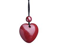 Lllunimon Collar de Colgante de Amor Genuino Cinnabar Collar de Cuerda Estirable para Mujeres Adolescentes Parejas Adolescentes