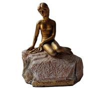 Lllunimon Dinamarca Figurina De Estatua De La Sirena, Resina Estilo Europeo Europeo Modelo De Edificios De Fama Mundial Decoración del Hogar Regalos