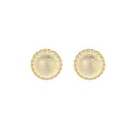 Lllunimon Pendientes de Plata Esterlina S925 de Bola Cepillada Joyería Inspirada en el Cósmico Elegante y Simple Estilo de Textura Vintage Uso Diario Un Regalo para Ella,Oro,Medium