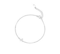Lllunimon Pulsera de mariposa ajustable de plata esterlina 999 para mujer Delicada pulsera de mariposa joyería Regalos de joyería delicados y elegantes para mujeres,Plata