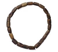 Lllunimon Pulseras de madera de agar de material antiguo natural, pulsera de cuentas de barril de madera para mujeres y hombres para la meditación del yoga Oración de Buda