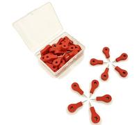 LLMtn 40 chinchetas de madera roja, marcadores de tarjetas, pines para mapas, calendarios, fotos, tableros de corcho, tableros negros, tableros de pared, placa de corcho, LLMRH2024