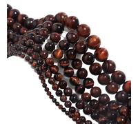 LLMWFA 4 6 8 10 12 mm Piedra preciosa natural Púrpura Cuentas sueltas, de ojo tigre redondo, Amatista Ágata Jades Espaciador Cuenta(Brown,8mm x 45)