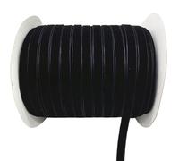 LLMWFA Cinta for corona de sombreros, 6/10/15/20/25/38 mm x 5/3 yardas, cinta terciopelo poliéster rojo/blanco/azul/rosa, seda con borde sin rematar(Black,38mm x 3yards)