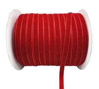 LLMWFA Cinta for corona de sombreros, 6/10/15/20/25/38 mm x 5/3 yardas, cinta terciopelo poliéster rojo/blanco/azul/rosa, seda con borde sin rematar(Red,20mm x 5yards)