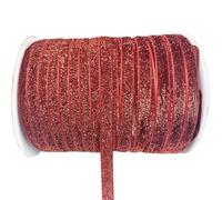 LLMWFA Cinta for corona de sombreros, 6/10/15/20/25/38 mm x 5/3 yardas, cinta terciopelo poliéster rojo/blanco/azul/rosa, seda con borde sin rematar(Bright Red,15mm x 5yards)