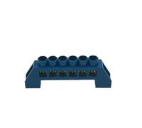 LLMWFA Conector estilo puente de 2 piezas, azul y verde, 4-12 pines, tornillo, latón, cobre, terminal conexión a tierra, crimpado eléctrico(Blue,6)