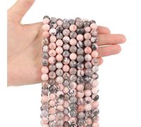 LLMWFA Cuentas de jaspes cebra, cuentas piedra natural mate mate/pulido blanco negro verde rojo gris azul, espaciadoras 4-12 mm(Black,4mm x 91)