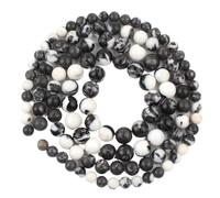 LLMWFA Cuentas de jaspes cebra, cuentas piedra natural mate mate/pulido blanco negro verde rojo gris azul, espaciadoras 4-12 mm(Red,4mm x 91)