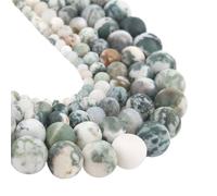 LLMWFA Cuentas de jaspes cebra, cuentas piedra natural mate mate/pulido blanco negro verde rojo gris azul, espaciadoras 4-12 mm(Beige,6mm x 61)