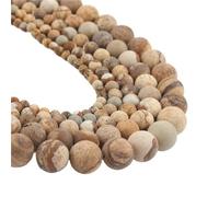 LLMWFA Cuentas de jaspes cebra, cuentas piedra natural mate mate/pulido blanco negro verde rojo gris azul, espaciadoras 4-12 mm(Gold,8mm x 46)