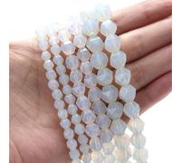 LLMWFA Cuentas de piedra natural 4 mm, 6 y 8, cuentas espaciadoras sueltas for la fabricación joyas, redondas cristal ágata blanca(4cm,8mm x 45)