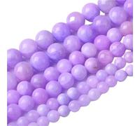 LLMWFA Cuentas espaciadoras sueltas de 38 cm, 4 6 8 10 12 mm cuentas accesorios bricolaje, piedra ágata natural 15 pulgadas, redondas(Galaxy Starry Jade,8mm x 45)