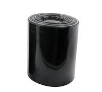 LLMWFA Funda de Cable 1M/2M/5M, Tubo termorretráctil Azul/Negro, PVC 20 30 50 90 500mm for batería 18650(Black,25MM*5M)