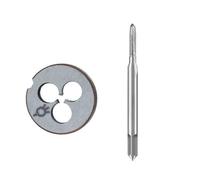LLMWFA Herramientas manuales de taladros métricos M1 M2 M3 M4 M6 M9, juego de machos de roscar y troqueles de mano derecha, juego de machos de roscar de máquina(M1.6x0.35)