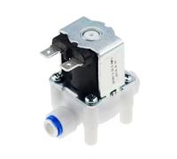 LLMWFA Interruptor magnético de flujo entrada agua, válvula solenoide eléctrica normalmente cerrada 1/4 "CC, 12V, 24V, 36V, 110V, 220V, dispensador controlador(1/4 INCH x 24)
