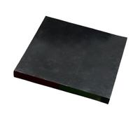 LLMWFA Lámina elástica de poliuretano negro, panel industrial de plástico con amortiguación de PU for proyectos de bricolaje.(250 * 250 * 4MM)