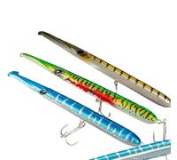 LLMWFA Leurre Artificial Tipo lápiz de 205/180/160mm, señuelo Flotante/hundido fundición Larga Stylo con Aguja, Pesca Carpa 18~36G(Yellow,180mm x 24)