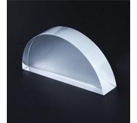 LLMWFA Prisma esmerilado for experimento físico de estudiantes, vidrio biconvexo óptico bicóncavo, lente refracción luz 80 * 16mm