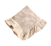 LLMWFA Servilletas de tela con volantes de algodón, 4 Uds., 35x50cm, paño de té de cola de pez suave for decoración de mesa de hogar y boda, decoración de fiesta(Beige)