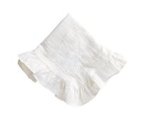 LLMWFA Servilletas de tela con volantes de algodón, 4 Uds., 35x50cm, paño de té de cola de pez suave for decoración de mesa de hogar y boda, decoración de fiesta(White)