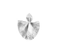 LLMWFA Servilletas de tela con volantes de algodón, 4 Uds., 35x50cm, paño de té de cola de pez suave for decoración de mesa de hogar y boda, decoración de fiesta(Smoke grey)