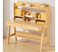LLNWDNB - Escritorio infantil de madera maciza de caucho, regulable en altura, escritorio de estudio para niños con patas reforzadas, 25 mm, dispositivo anti-Basculación, mesa de estudio para niños, 8
