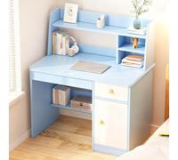 LLNWDNB Escritorio Infantil de Madera para Niños de 3 a 12 Años con Cajón 4 Estantes Abiertos Armario Pupitre Infantil Mesa Juvenil para Dormitorio Sala B1