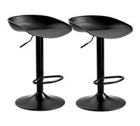 LLNWDNB Juego de 2 Taburetes de Bar con Respaldo Reposapiés Altura Ajustable Estructura de Metal Sillas de Cocina Asiento de PP Ancho para Cocina Cafetería Fácil Montaje C1,54~75cm