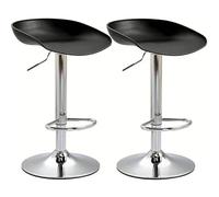 LLNWDNB Juego de 2 Taburetes de Bar con Respaldo Reposapiés Altura Ajustable Estructura de Metal Sillas de Cocina Asiento de PP Ancho para Cocina Cafetería Fácil Montaje A1,54~75cm