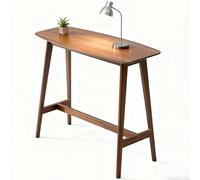 LLNWDNB Mesa de Bar Estrecha Multiusos Escritorio para Pasillo y Cocina de Bambú Estilo Industrial Estable y Robusta Ahorro de Espacio B,100CM