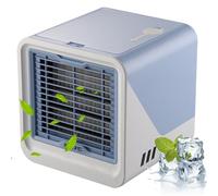 LLNWDNB Mini Aire Acondicionado Portatil 500 Ml 3 Velocidades Temporizador 6-8 H USB Bajo Nivel de Ruido Ahorro de Energía para Hogar Oficina Y Dormitorio Enfriador de Aire Sin Tubo Exterior B