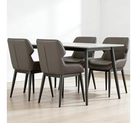 LLNWDNB Sillas de Comedor Tapizadas Juego de 2 con Cuero PU Sillas de Cocina Modernas con Patas Metálicas Respaldo Silla de Oficina Adecuada para Oficinas Salones y Cocinas G,4PCS