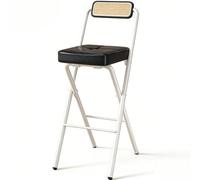 LLNWDNB Taburetes de Bar Plegable Sin Montaje Silla de Bar Alta con Acero Espuma de Alta Densidad Patas Antideslizantes Ahorra Espacio para Cocina Espacios Pequeños D,75CM
