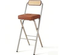 LLNWDNB Taburetes de Bar Plegable Sin Montaje Silla de Bar Alta con Acero Espuma de Alta Densidad Patas Antideslizantes Ahorra Espacio para Cocina Espacios Pequeños F1,65CM