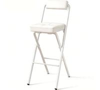 LLNWDNB Taburetes de Bar Plegable Sin Montaje Silla de Bar Alta con Acero Espuma de Alta Densidad Patas Antideslizantes Ahorra Espacio para Cocina Espacios Pequeños B,65CM
