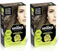 Llongueras Color Advance Tinte Pelo Mujer Coloración Permanente 100% Cobertura Incluso En Canas Resistentes - Tono 7 Rubio Medio (Paquete de 2)
