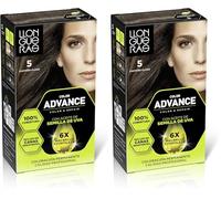 Llongueras Color Advance Tinte Pelo Mujer Coloración Permanente 100% Cobertura Incluso En Canas Resistentes - Tono 5 Castaño Claro (Paquete de 2)