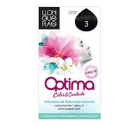 Llongueras Optima Tinte de Cabello Permanente sin Amoniaco Tono #3 Castaño Oscuro - 2 unidades