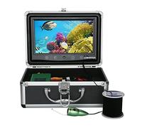 LLOOPK Buscador de Peces, Kit de cámara Video Pesca subacuática 10m 1000tvl 6 PCS Blanco DIRIGIÓ Luces con Monitor Color 9 "Pulgadas(F003AJ-20M-W)