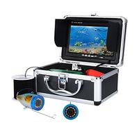 LLOOPK Buscador de Peces, Kit de videocámara Pesca 7 "Pulgadas Pulgada 1000tvl 2 PCS LED Lámpara Blanca Luces Video Fish Finder Lago bajo el Agua Cámara Pescado(F007M-10M-W)