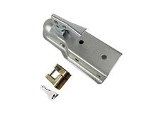 LLOOPK Enganche de Remolque, Remolque 2 "x 3" 5000 Lbs Acoplador de Remolque del Acoplamiento engaño Recto Lengua RV Accesorios caravanas Piezas(Bianco)
