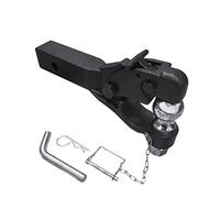 LLOOPK Enganche de Remolque, Tarea Pesada Cap 8 Ton 2 Pulgada Bola Shart Shank 1-Agujero Combo Gancho Receptor Brazo Enganche Remolque 4wd Piezas de Camiones