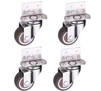 LLOOPK Ruedas giratorias, Ruedas giratorias 4 Uds Muebles for Cama Rueda Universal Mesa de 2 Pulgadas Silla Plataforma giratoria pequeña móvil for Hardware del hogar(4 Swivel Wheels,1.5 Inch)
