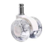 LLOOPK Ruedas giratorias, Ruedas seguras, polea de Goma, Rueda silenciosa, Ruedas for Muebles, for Silla Oficina, for(White-No Dust Plate)
